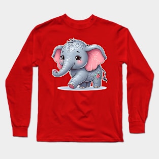 Cute Elephant Long Sleeve T-Shirt